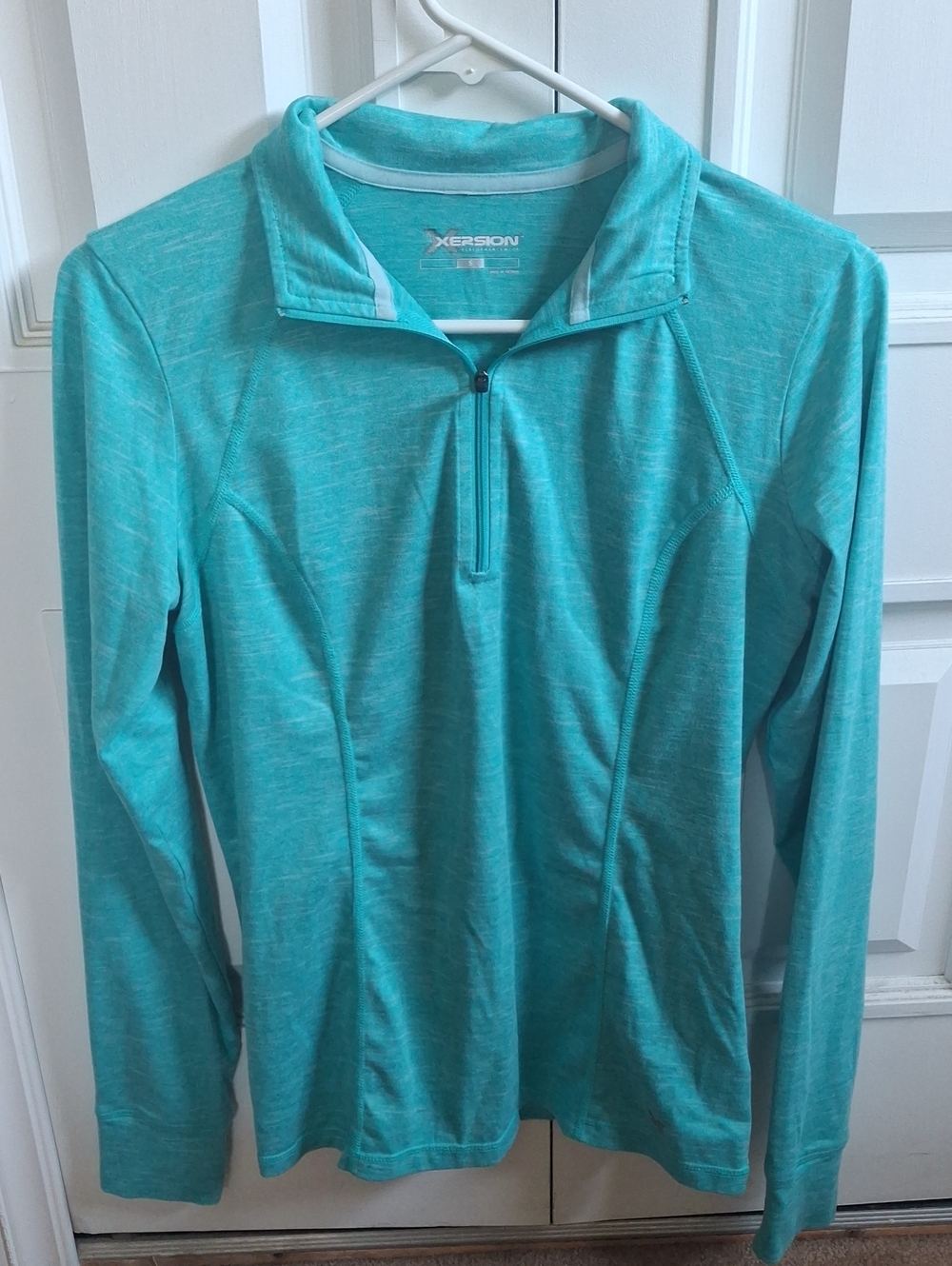Xersion Women's Aqua Teal Half-Zip Up